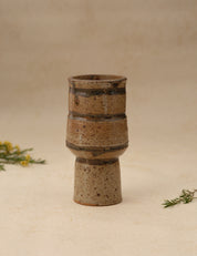 Studio Art Pottery HEAVY VASE SIGNED IN EARTH TONES