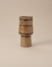 Studio Art Pottery HEAVY VASE SIGNED IN EARTH TONES