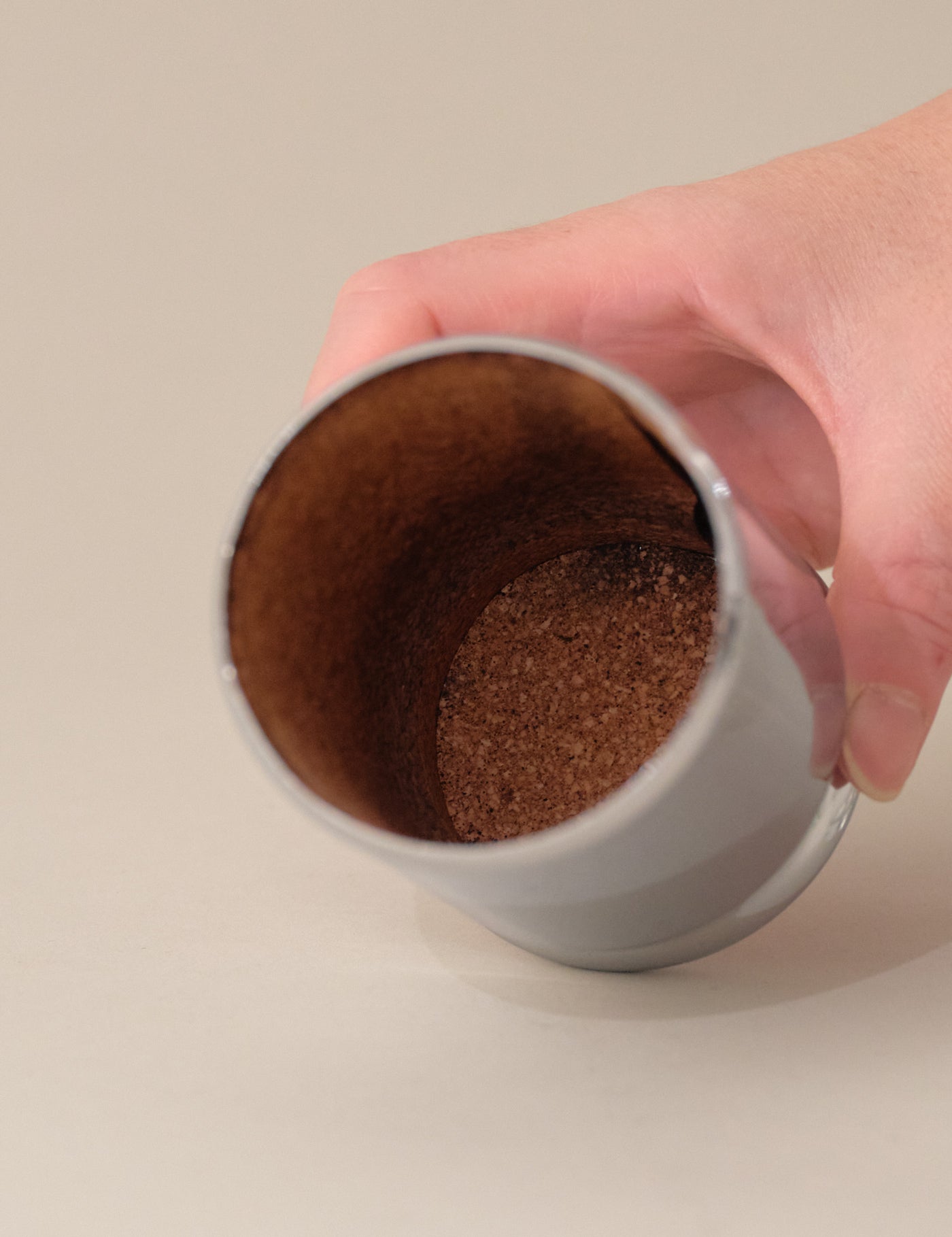 Hellerware CHROME and CORK SLEEVED GLASS TUMBLER