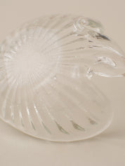 GLASS SWAN TRINKET DISH DUO