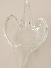 GLASS SWAN TRINKET DISH DUO