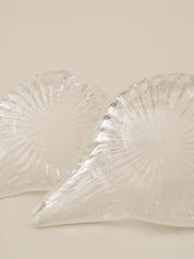 GLASS SWAN TRINKET DISH DUO