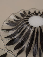 Sydenstricker  BLACK DAISY FUSED GLASS - Bowl & Plate
