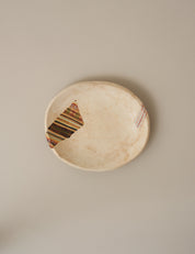 HANDCRAFTED CLOTH-PATTERN OVAL DISH