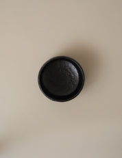 BLACK RAKU WARE BOWL WITH BOX