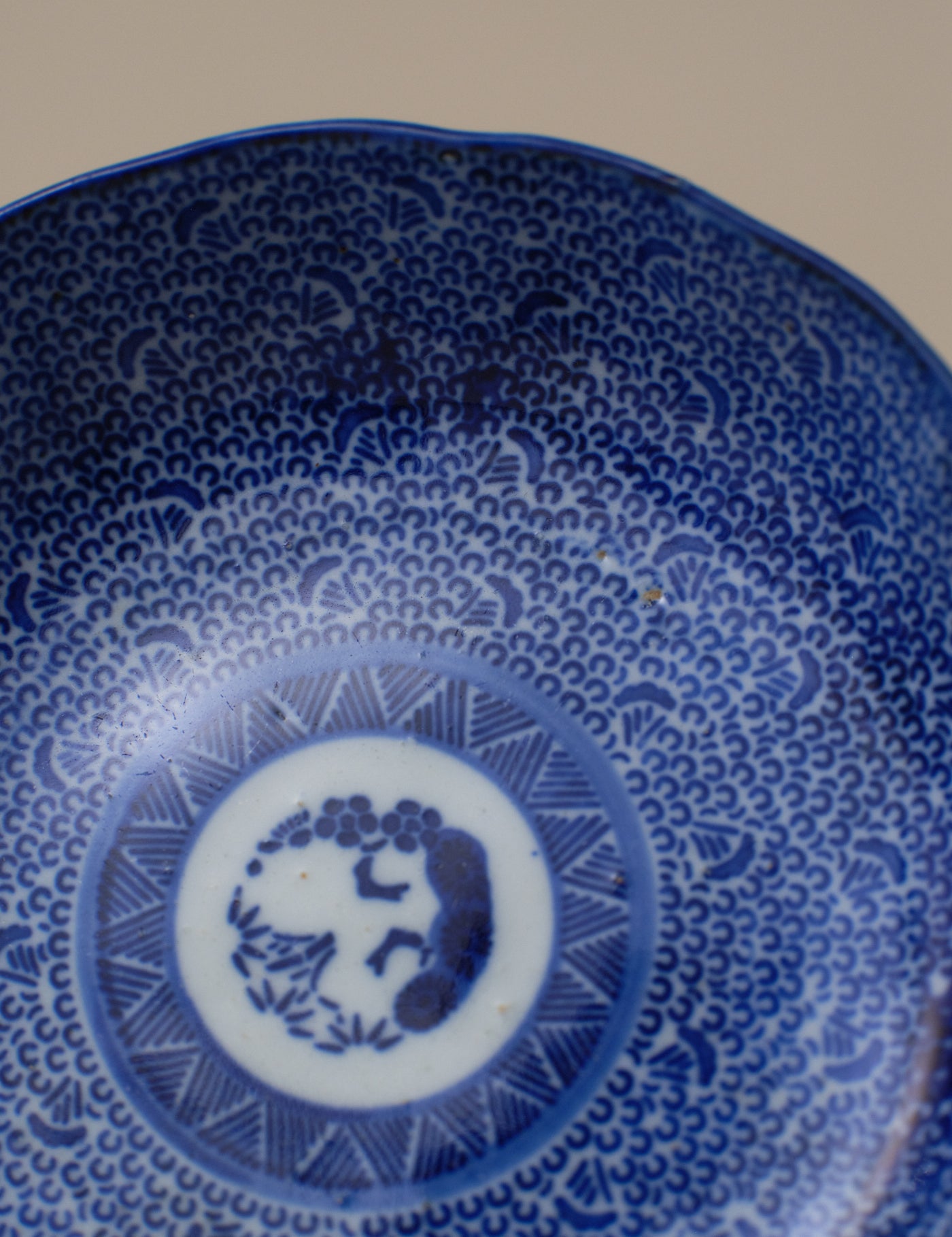 MIJIN-KARAKUSA PATTERN NAMASU PLATE