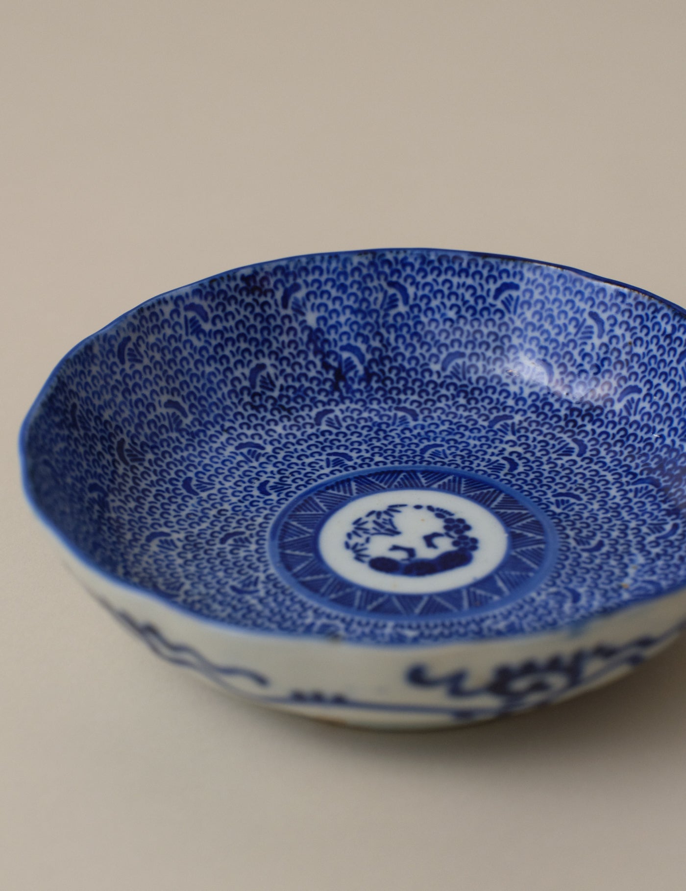 MIJIN-KARAKUSA PATTERN NAMASU PLATE