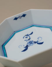 VINTAGE JAPANESE (FUKUSEN) OCTAGON SMALL PLATE