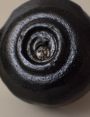 BLACK RAKU WARE BOWL WITH BOX