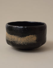 BLACK RAKU WARE BOWL WITH BOX