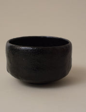 BLACK RAKU WARE BOWL WITH BOX