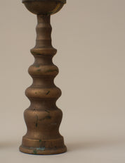 PAIR OF BRASS CANDLESTICKS FOR BUDDHIST ALTER