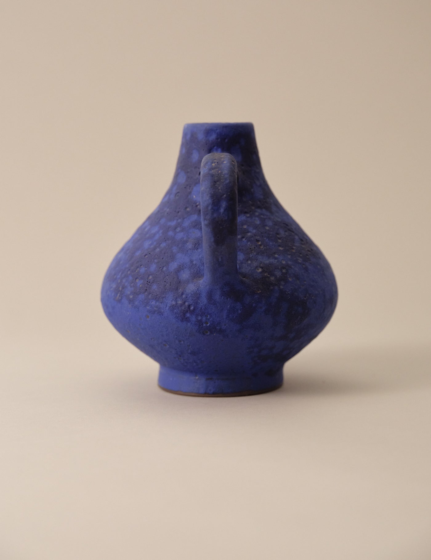 Hartwig Heyne MID-CENTURY GERMAN FAT LAVA BLUE VASE – TONOL