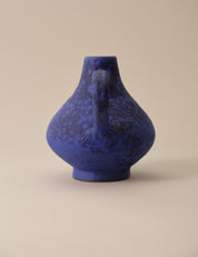 Hartwig Heyne MID-CENTURY GERMAN FAT LAVA BLUE VASE