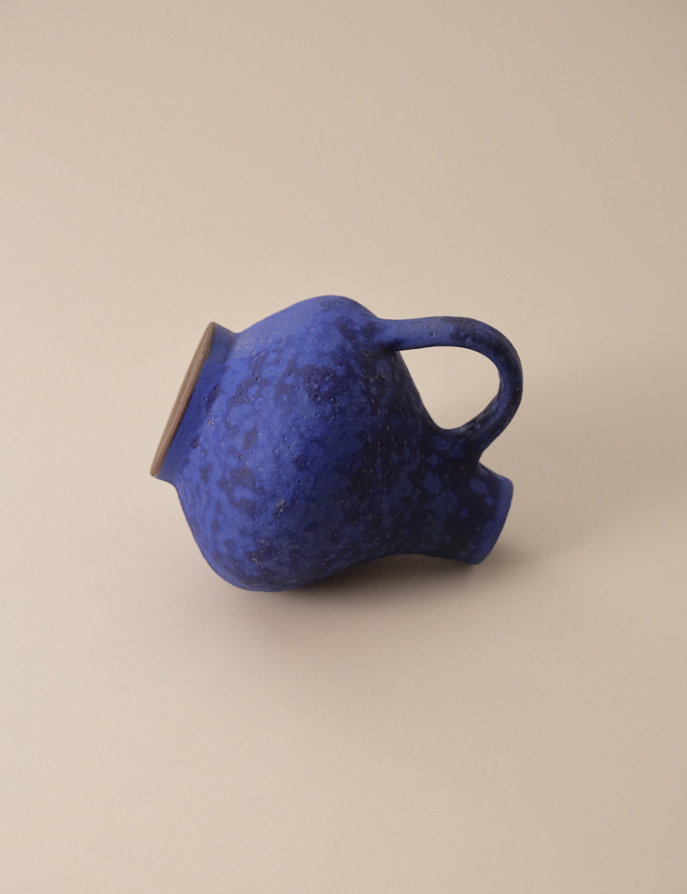 Hartwig Heyne MID-CENTURY GERMAN FAT LAVA BLUE VASE – TONOL