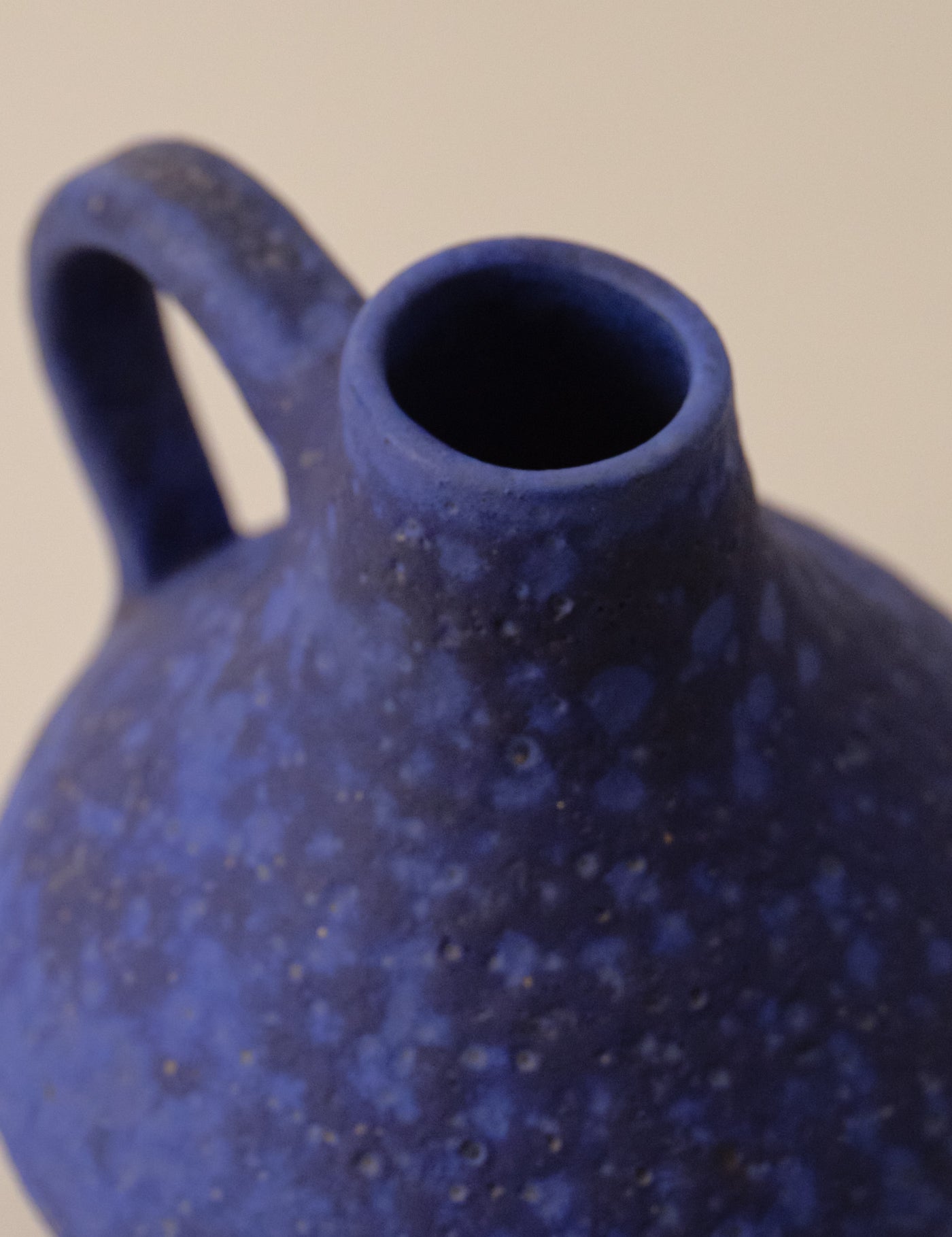 Hartwig Heyne MID-CENTURY GERMAN FAT LAVA BLUE VASE