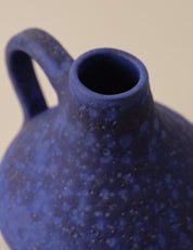 Hartwig Heyne MID-CENTURY GERMAN FAT LAVA BLUE VASE