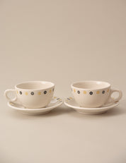 Homer Laughlin SET OF 2 RETRO CUPS AND SAUCERS