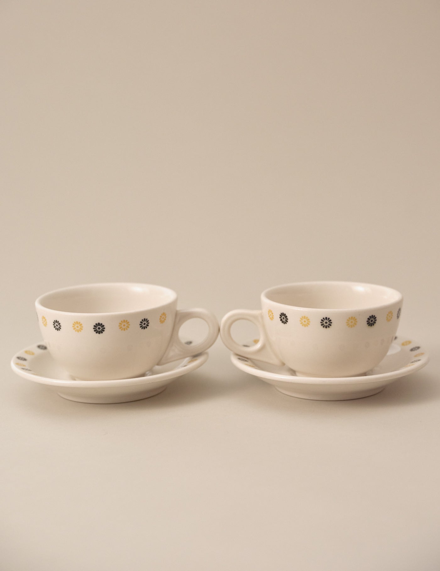 Homer Laughlin SET OF 2 RETRO CUPS AND SAUCERS