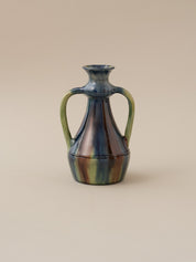 DOUBLE HANDLED GLAZED ART VASE