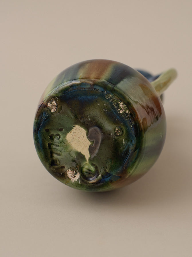 DOUBLE HANDLED GLAZED ART VASE